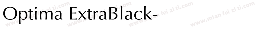 Optima ExtraBlack字体转换